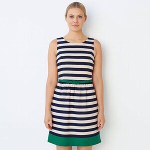 Eliza J Black and White A-Line Dress Sleeveless Crew Neck Size 12